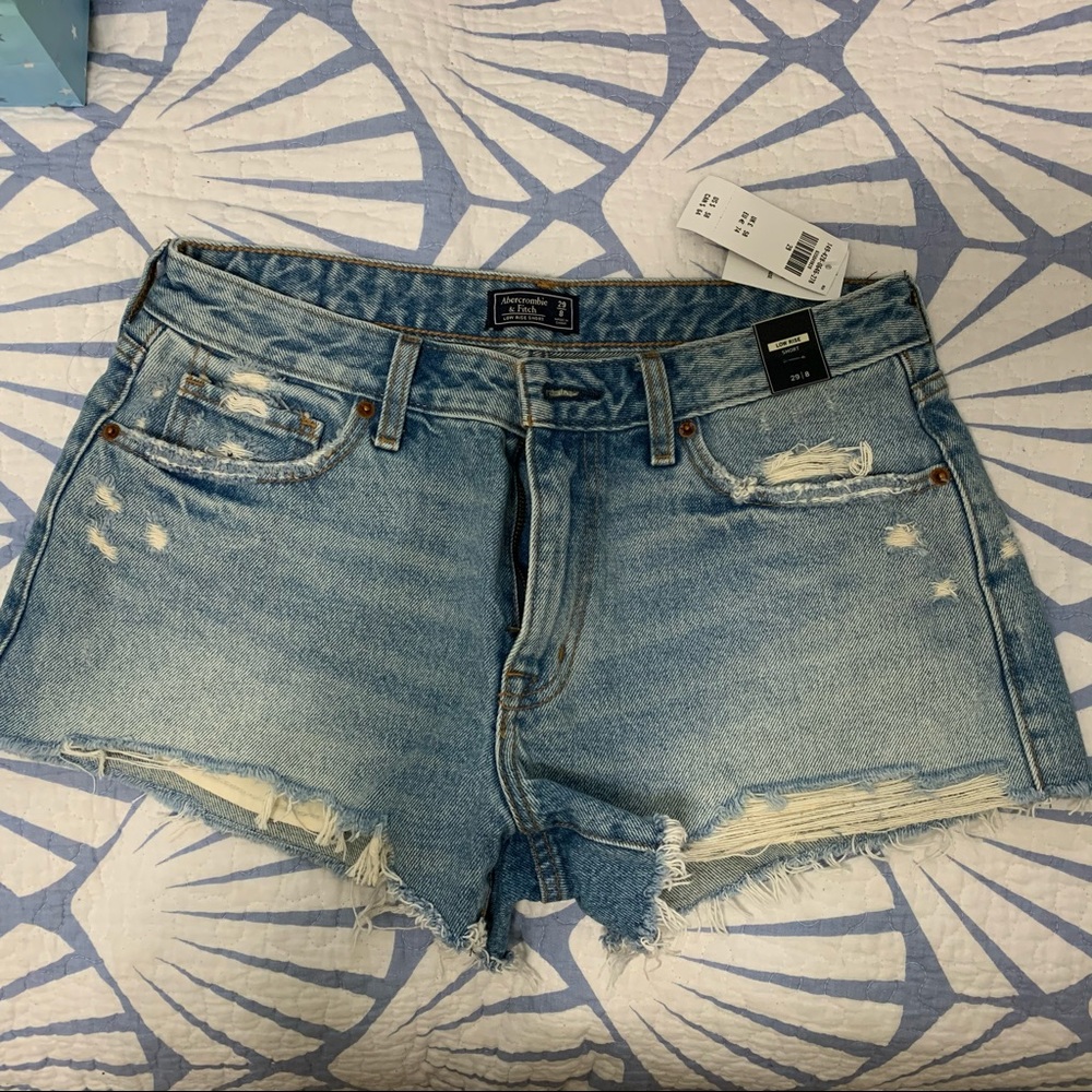 NWT Low Rise Ripped Denim Shorts (Size 29/8)